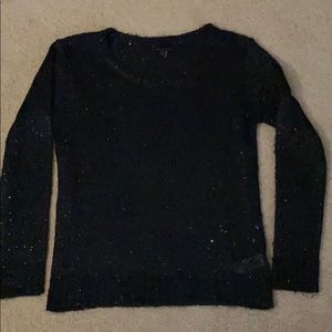 Long Sleeve Black Sparkly Sweater